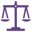 Scales of justice with solid fill